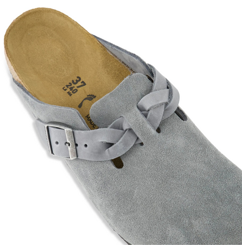 Birkenstock Boston Soft Footbed Suede Dark Grey