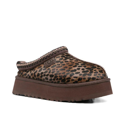 Tazz Caspian leopard-print platform mules