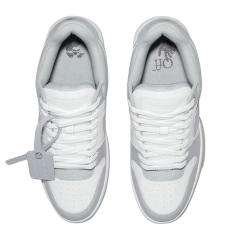 OFF-WHITE Out Of Office Calf Leather – White Grey