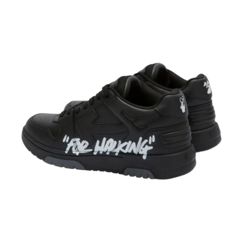 OFF-WHITE Out Of Office OOO For Walking Low Tops – Black White
