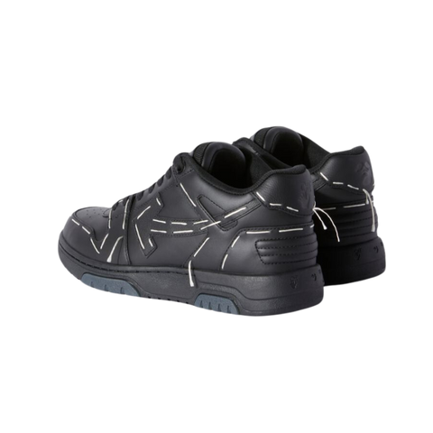 OFF-WHITE Out Of Office OOO low Tops Sartorial Stitching Black