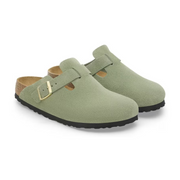 Birkenstock Boston Soft Footbed – Suede Green Tea