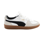 PUMA Palermo Leather Trainers in White & Black