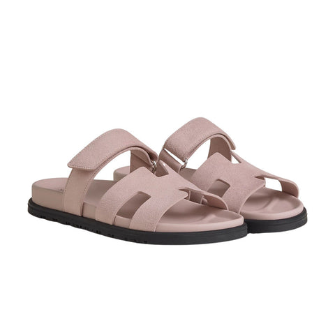 Hermes Chypre Sandal – Pink Suede