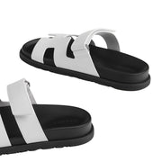 Hermes Chypre Sandals – White Palladium Hardware
