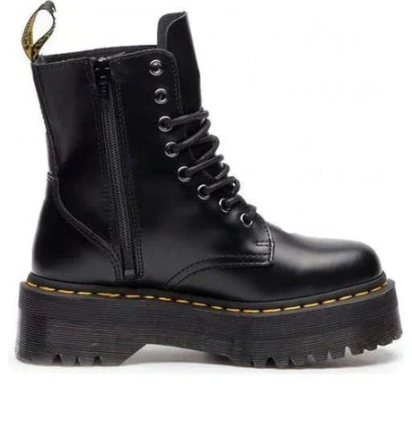 Dr. Martens Jadon Platform Boots Black Smooth Leather