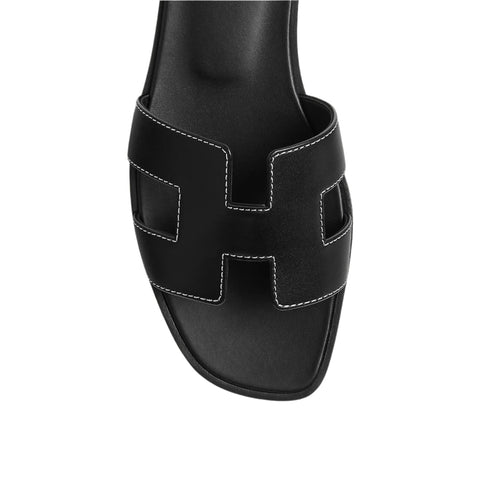 Hermes Oran sandals black
